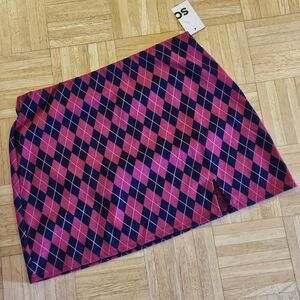 SO Pink and Blue Mini Pencil Skirt